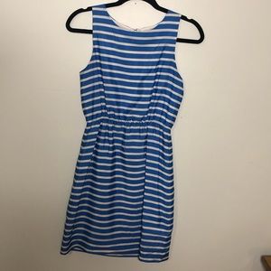J. Crew blue/white striped dress